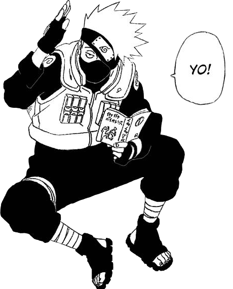 kakashi says 'yo'